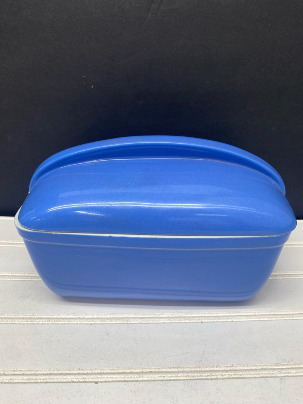 Westinghouse Hall China Delphinum Blue Loaf Pan